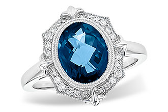 A245-43922: LDS RG 3.00 LONDON BLUE TOPAZ 3.16 TGW