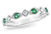 B239-98540: LDS WED RG .15 EMERALD .21 TGW