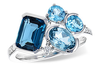 B328-15768: LDS RG 3.08 BLUE TOPAZ TW 3.15 TGW