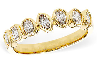 C329-97631: LDS DIA WED RG .62 TW FANCY CUT DIAS