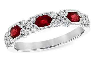 E328-13013: LDS WED RG .74 RUBY 1.00 TGW (4x3MM RUBY)