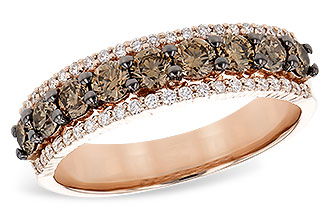 F328-16713: LDS WED RG .80 TW BROWN DIAS 1.00 TW