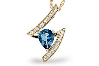 F329-92122: NECK 1.04 LONDON BLUE TOPAZ 1.23 TGW (8x6MM)