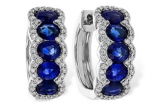 F329-98458: EARRINGS 2.32 TW SAPPHIRE 2.57 TGW