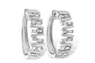 G245-41258: EARR .30 TW BAGUETTE DIAS