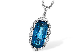 H245-37549: NECK 6.70 LONDON BLUE TOPAZ 6.81 TGW
