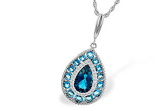 H245-40340: NECK 2.55 TW BLUE TOPAZ 2.65 TGW
