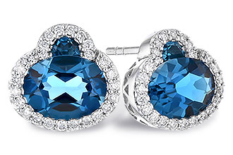 H328-15758: EARR 2.60 TW LONDON BLUE TOPAZ 2.81 TGW