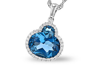 H328-15803: NECK 2.86 LONDON BLUE TOPAZ 3.00 TGW (10X8 OVAL)