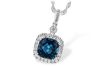 K244-46640: NECK 1.63 LONDON BLUE TOPAZ 1.80 TGW (7MM LBT)