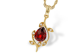 M329-97567: NECKLACE 1.34 GARNET 1.39 TGW (8X6MM GAR)